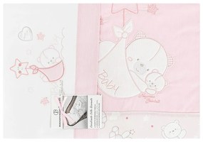 Set piumotto lenzuolino culla Nazareno Gabrielli Baby Bear  Colore Rosa, Dimensioni e Misure Culla