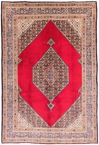 Tappeto 320x210 Rosso (Iran) Annodato A Mano