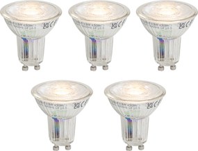 Set di 5 Lampadine LED GU10 50 Dimmerabili 3.9W 450 lm 2700K Lunga Durata
