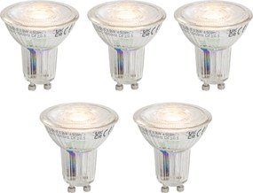 Set di 5 lampadine LED GU10 50 dimmerabili 3,9W 450 lm 2700K Longlife