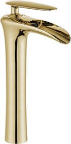 Mexen Lyra rubinetto lavabo alto, dorato - 745310-50