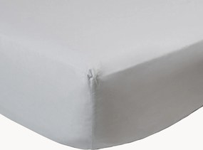 Lenzuolo con angoli boxspring in percalle di cotone Pearl Grey