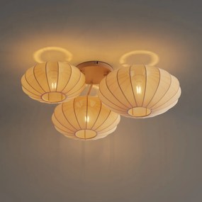 Plafoniera Japandi beige a 3 luci - Multi Bida