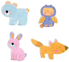 Gioco creativo - colori a dita e adesivi