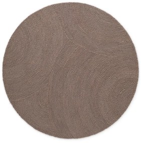 Tappeto rotondo grigio tortora in lana tessuto a mano ø 200 cm Eleni Taupe – Hanse Home
