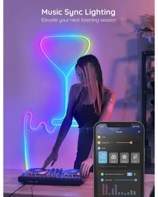 Govee - Neon SMART pieghevole Striscia LED RGBIC 2m Wi-Fi IP67