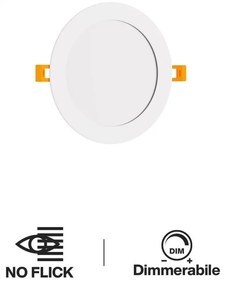 Pannello LED Rotondo 15W 1.500lm Foro Ø155-160mm Osram LED Dimmerabile Colore Bianco Caldo 3.000K