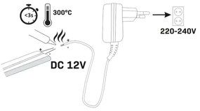 Striscia LED NEON 2 m LED/17W/12V IP65 arancione
