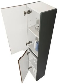 Colonna bagno sospesa alta noce canaletto Minori/Maiori 30x150 cm