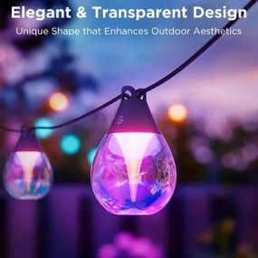 Govee-LED RGBICW Catena decorativa per esterni dimmerabile LED/24W/230V IP67 2700-6500K Wi-Fi