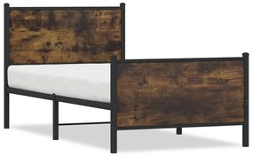 Giroletto Senza Materaso İn Metallo Rovere Fumo 90x200 Cm /