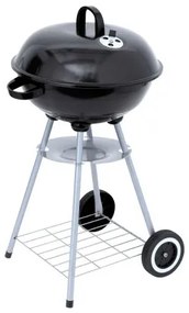 Barbecue a Carboni con Ruote Aktive Nero 46 x 89 x 46 cm
