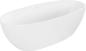 Mexen Torino vasca da bagno autoportante in conglomerato 175 x 78 cm, bianco opaco - 57271757800