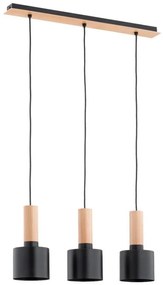 Lampadario a sospensione con filo KASTEL RETRO 3xE27/60W/230V beige/nero