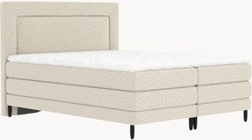 Letto boxspring in bouclé fatto a mano Madame, H4