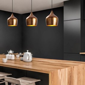 Lampada a sospensione color rame con paralume in metallo ø 20 cm Murek - Opviq lights