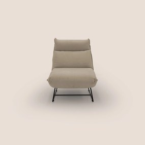 Tessa Poltroncina dal design moderno in morbida microfibra smacchiabile T11 tortora