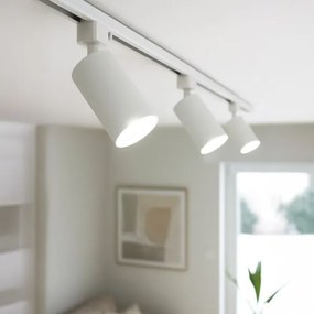 Faretto per sistema a binario monofase TIGER 1xGU10/10W/230V bianco