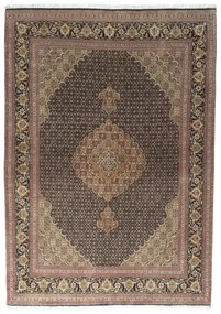 Tabriz Tappeto persiano 160x220 Nero (Iran) Annodato A Mano