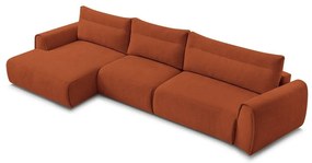 Divano angolare arancione Aden – Bobochic Paris