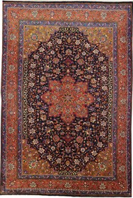 Sarouk Tappeto 300x230 Blu (Iran) Annodato A Mano