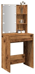 Toeletta Con Led Legno Antico 60x40x140 Cm /