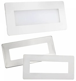 Segnapasso LED per scatola 506 da 6W IP65 - Doppia Cornice Colore Bianco Naturale 4.500K