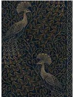 Cole & Son Carta da parati Pavo Parade - Metallic Bronze on Midnight