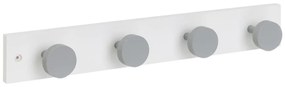 Attaccapanni da parete bianco/grigio in pino massiccio 40 cm Anillos – Casa Selección
