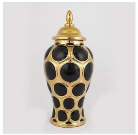 Vaso in ceramica 40x17,7 cm oro/nero