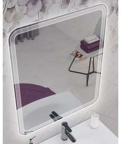 Specchio con illuminazione integrata bagno rettangolare Liverpool H 74 x P 2 cm