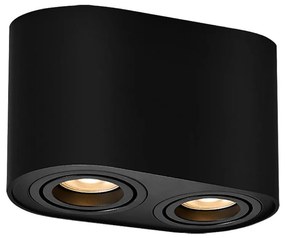 Rabalux 2051 - Faretto KOBALD 2xGU10/42W/230V nero