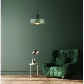 Lampadario a sospensione con filo HAKI 1xE27/60W/230V verde/nero