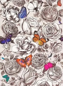 Osborne & Little Carta da parati Butterfly Garden - Multi/ Stone