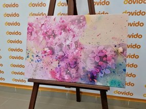 Stampa su tela – Ramo fiorito rosa