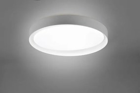 Plafoniera zeta led diffusore bianco con bordo grigio r62712411