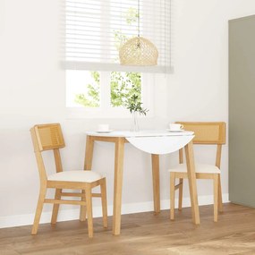 Sedie Da Pranzo Con Cuscini 2 Pz İn Legno Massello Di Hevea /
