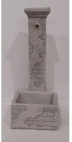 Fontana a colonna DEL BORGO in cemento H 73 cm, 38 x 28 cm