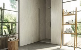 Box doccia 80 cm a nicchia vetro temperato 6 mm 195 H cromo Linje