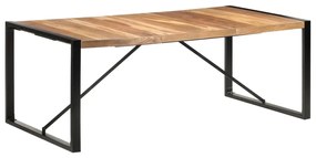 Tavolo da pranzo 200x100x75 cm legno massello finitura sheesham