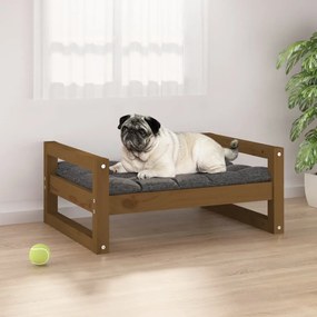 Cuccia Per Cani Ambra 65,5x50,5x28cm İn Legno Massello Di Pino /