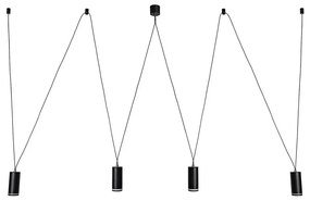 Rabalux 73038 - Lampadario a sospensione con filo SENOBIA 4xGU10/5W/230V ragno