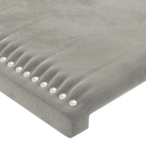 Testiere 2 pz grigio chiaro 100x5x78/88 cm in velluto