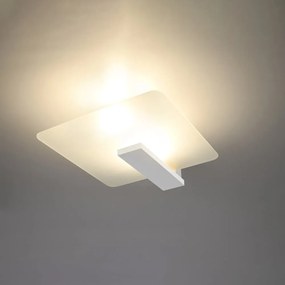 Lampada da soffitto bianca con paralume in vetro 40x47,5 cm Parola - Sollux