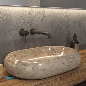 Lavabo D'Appoggio "Donat" Da Diam.60 Cm Finitura Cream