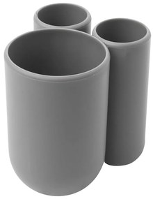 Bicchiere di plastica grigio per spazzolini da denti Touch - Umbra