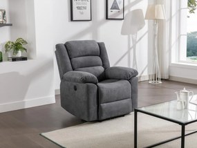 Poltrona relax elettrica in Tessuto Grigio - BUROLO