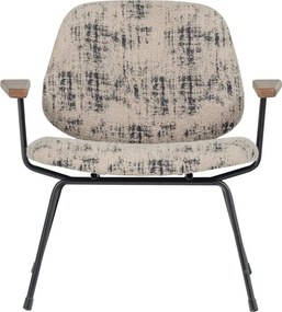 Poltrona beige con rivestimento in ciniglia Aure – WOOOD