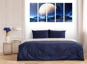 Quadri 5 pezzi – Paesaggio fantastico