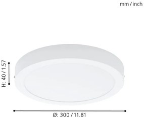 Eglo 78203 - Plafoniera LED FUEVA LED/22W/230V